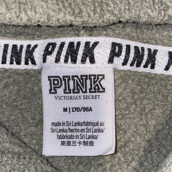 PINK Victoria's Secret Olive Green Fleece Pulls Hoodie Size Medium - Picture 9 of 11